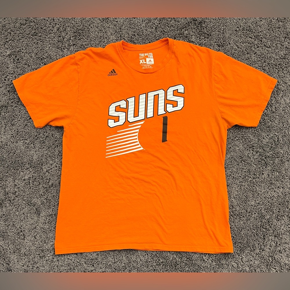 Adidas Phoenix Suns Devin Booker Shirt Adult Extra Large Orange Cotton NBA EUC!